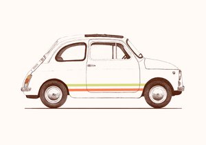 Cinquecento, 2023 (ołówek i cyfrowo) autorstwa Florent Bodart