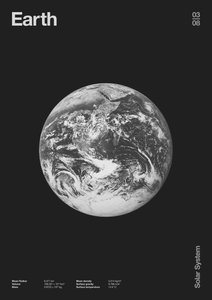 Earth: Minimal Planets Datas, 2023 (wersja cyfrowa) autorstwa Florent Bodart