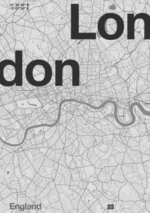 Minimalna mapa Londynu autorstwa Florent Bodart