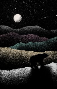 wędrowny niedźwiedź, 2019 (cyfrowy) autorstwa Florent Bodart