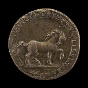 Koń drapiący ziemię, ok.1545 (srebro odlewane) (rewers 6240388) autorstwa Florentine School