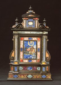 Ołtarz przenośny z szopką florencką (pietra dura)