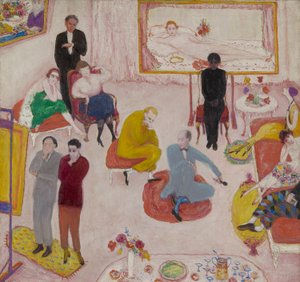 Impreza w studio (wieczór) autorstwa Florine Stettheimer
