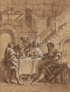 Kolacja w Emaus autorstwa Follower of Francesco Fontebasso