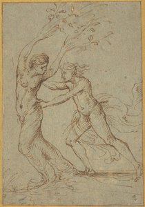 Apollo i Daphne autorstwa Follower of Giulio Romano