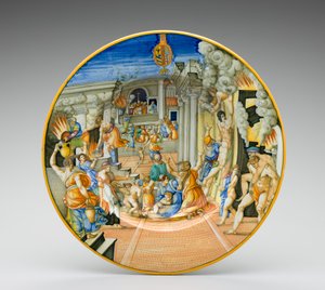 Spalenie Troi, między 1570 a 1574 autorstwa Fontana Workshop