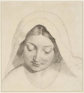Oure Ladye of Saturday Night - Studium głowy Madonny autorstwa Ford Madox Brown