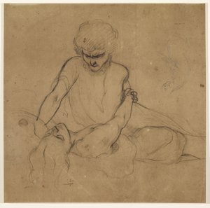 Sen Parysiny - Badanie dla księcia Azo i Parysiny autorstwa Ford Madox Brown