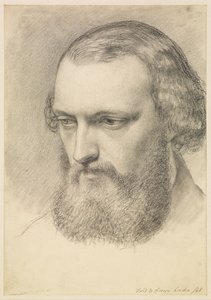 Portret: Studium głowy Daniela Caseya (widok w trzech czwartych) autorstwa Ford Madox Brown