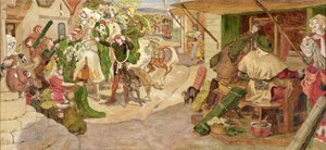 Założenie tkaczy flamandzkich w Manchesterze w 1363 r autorstwa Ford Madox Brown