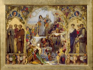 Nasiona i owoce angielskiej poezji, 1845-1853 autorstwa Ford Madox Brown