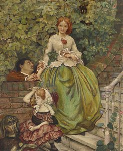 The Stages of Cruelty, 1890 (akwarela i farba do ciała z długopisem i czarnym tuszem) autorstwa Ford Madox Brown
