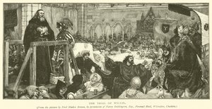 Proces Wyclif autorstwa Ford Madox Brown