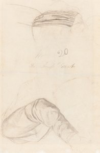 Dwa studia draperii [verso] autorstwa Ford Madox Brown