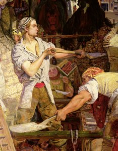 Praca: Robotnik z goździkiem w ustach autorstwa Ford Madox Brown