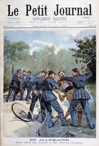 Bójka żołnierzy niemieckich z oficerami bawarskimi, Niemcy, 1898 autorstwa Fortuné Méaulle