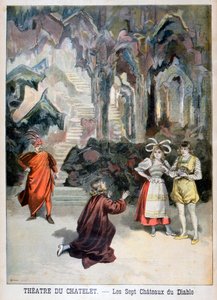 Spektakl Siedmiu zamków diabła, Theatre du Chatelet, Paryż, 1896 autorstwa Fortuné Méaulle