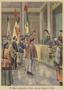 Auguste Gerard, ambasador Francji w Chinach, przyjęty przez cesarza