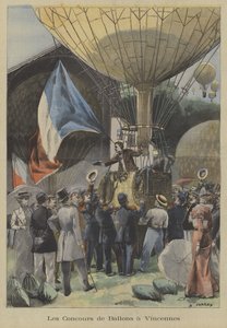 Wyścig balonowy w Vincennes, Paryż autorstwa Fortune Louis Meaulle