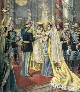 Chrzest wielkiej księżnej Tatiany Nikołajewny autorstwa Fortune Louis Meaulle