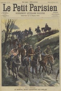 Generał burski Christiaan de Wet wymyka się siłom brytyjskim w Wolnym Państwie Orange autorstwa Fortune Louis Meaulle