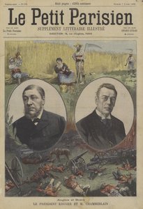 Brytyjczycy i Burowie: Prezydent Kruger Transwalu i Joseph Chamberlain, brytyjski sekretarz stanu ds. kolonii