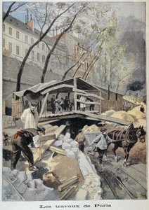 Plac budowy w Paryżu - w „Le petit journal” z 14.05.1899 autorstwa Fortune Louis Meaulle