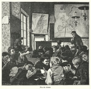 Koniec zajęć (grawerowanie) autorstwa Fortune Louis Meaulle