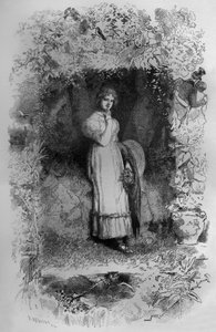 Fantine, ilustracja powieści Les Miserables Victora Hugo, rycina autorstwa Fortune Meaulle autorstwa Fortune Louis Meaulle