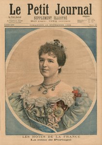 Gospodarze francuscy, królowa Amelia Portugalii (1865-1951) ilustracja na okładce z „Le Petit Journal”, dodatek illustre, 15 listopada 1896