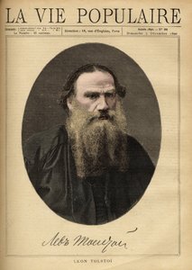 Portret Leona Tołstoja (1828-1910), rosyjskiego pisarza. Ilustracja autorstwa F. Meaulle