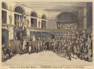 Produkcja Thermidor w Theatre de la Porte-Saint-Martin autorstwa Fortune Louis Meaulle