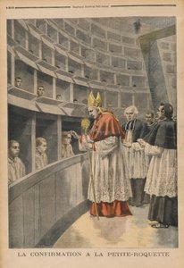 Potwierdzenie religijne w więzieniu La Petite Roquette, z Le Petit Journal, 1 listopada 1896 r. autorstwa Fortune Louis Meaulle