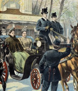 Holenderska regentka Emma de Waldeck Pyrmont i przyszła królowa Wilhelmina, Paryż autorstwa Fortune Louis Meaulle