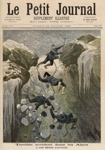 Straszny wypadek w Alpach, z „Le Petit Journal”, 23 lipca 1892 r. autorstwa Fortune Louis Meaulle and Henri Meyer