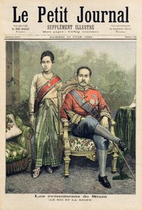 Król i królowa Syjamu, ilustracja z „Le Petit Journal”, 10 czerwca 1893