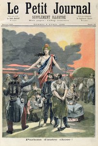 Afera Panamska, z pierwszej strony ilustrowanego dodatku „Le Petit Journal”, 8 kwietnia 1893 (kolor lito)