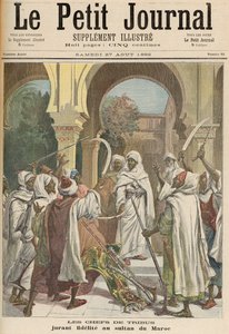 Przywódcy plemienni przysięgający wierność sułtanowi Maroka, z „Le Petit Journal”, 27 sierpnia 1892 autorstwa Fortune Louis Meaulle and Henri Meyer