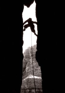 "Ach, cudo!": wielki komin na głównym szczycie Lavaredo, Dolomiti, Trydent-Górna Adyga, Włochy