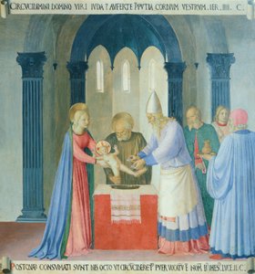 Wstawka przedstawiająca obrzezanie Jezusa, panel z Armadio degli Argenti (Srebrna Skrzynia) z życiem Jezusa autorstwa Fra (c.1387 1455) Angelico