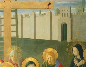Wstawka przedstawiająca żałobę Chrystusa, panel z Armadio degli Argenti (Srebrna Skrzynia) z życiem Jezusa autorstwa Fra (c.1387 1455) Angelico