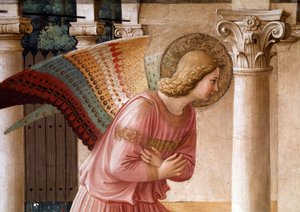Zwiastowanie, fragment Archanioła Gabriela (fresk