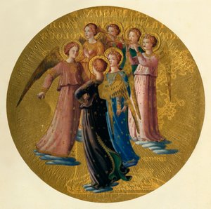 Grupa aniołów, XV w., ok. 1909 r. autorstwa Fra Angelico