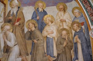 Ukrzyżowanie ze świętymi autorstwa Fra Angelico