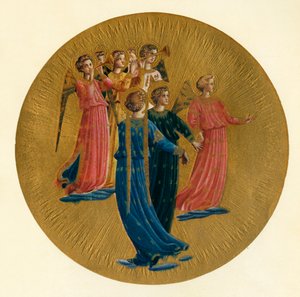 Fragment Koronacji Dziewicy, XV w., ok. 1909 r. autorstwa Fra Angelico