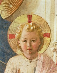 Detal Dzieciątka Chrystusowego z fresku Madonna delle Ombre Madonna cieni, 1450 r.