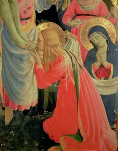 Ołtarz Santa Trinita, detal Marii Magdaleny, ok.1434 tempera i złoto na papel autorstwa Fra Angelico