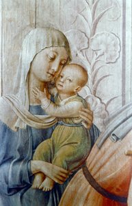 Św. Wawrzyniec dający jałmużnę biednym szczegółom, połowa XV wieku autorstwa Fra Angelico