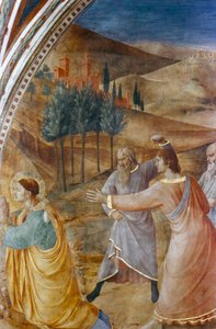 Ukamienowanie św. Szczepana, połowa XV wieku autorstwa Fra Angelico