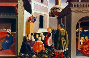 Powołanie św Mikołaja, 1437 autorstwa Fra Angelico
